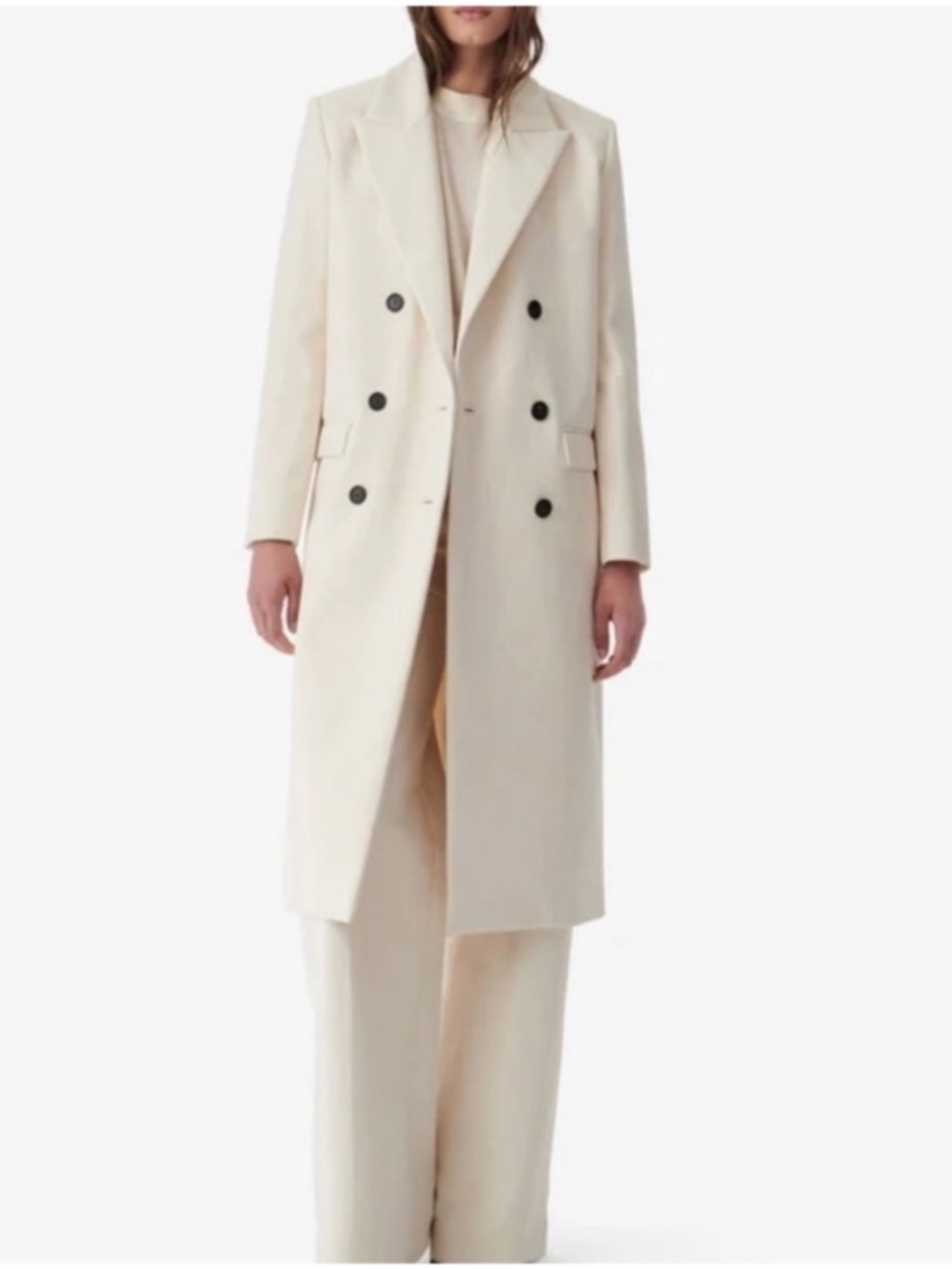 Calvin Klein Wool Blend Slim Fit Double Breasted Pea Coat. 42 Long. NWT. $495!
